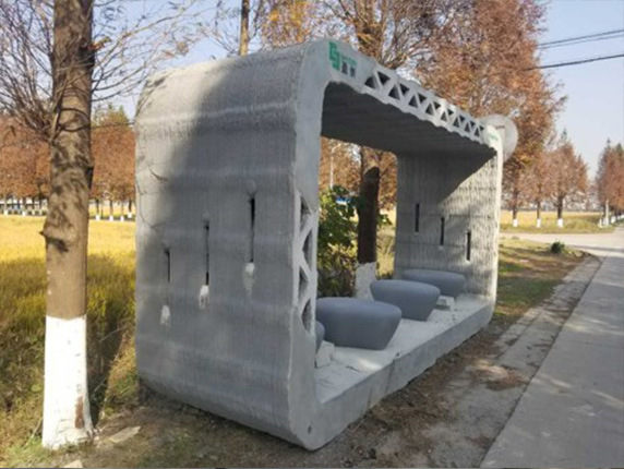 Winsun Uses Recycled Material to 3D Print Sustainable Bus Stop in China